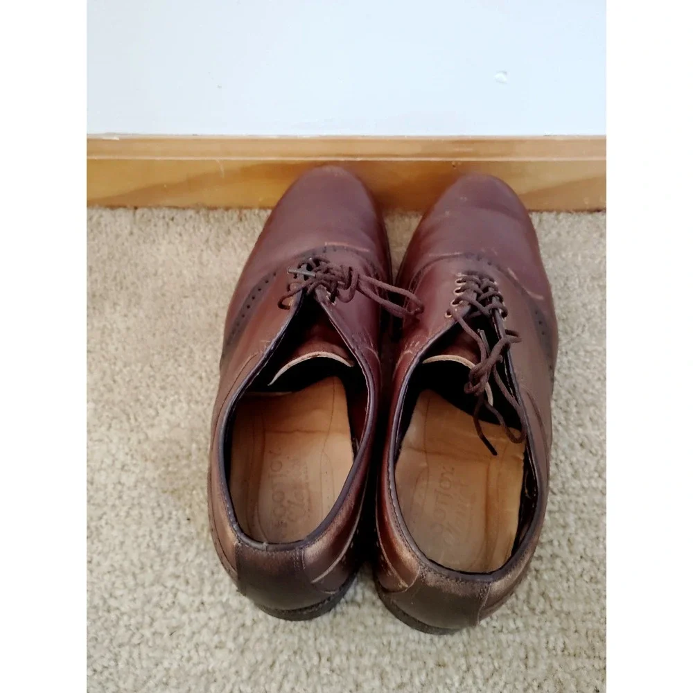 Footjoy Icon Golf Shoes Mens Oxford Wing Tip Cleats 11.5 D Brown Soft Leather***